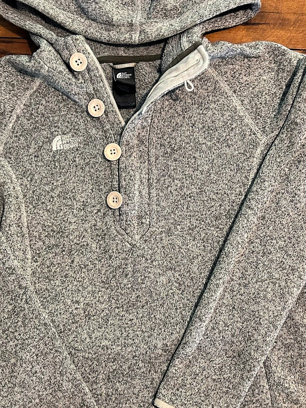 The North Face Gray Hooded Pullover Size Medium - Picture 2 of 7
